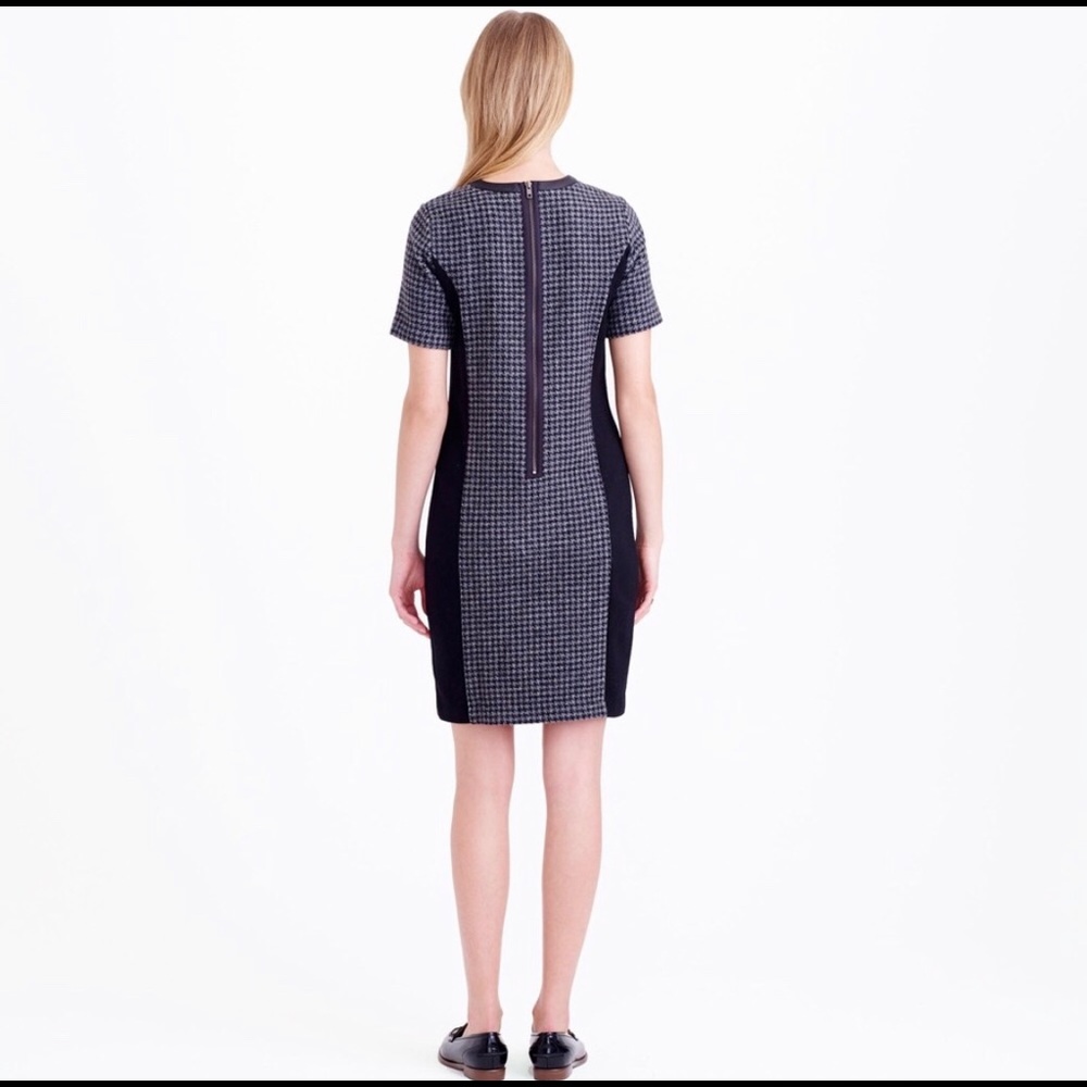 J. Crew Mixed Gray Black Houndstooth Dress Size 2P - Picture 3 of 8